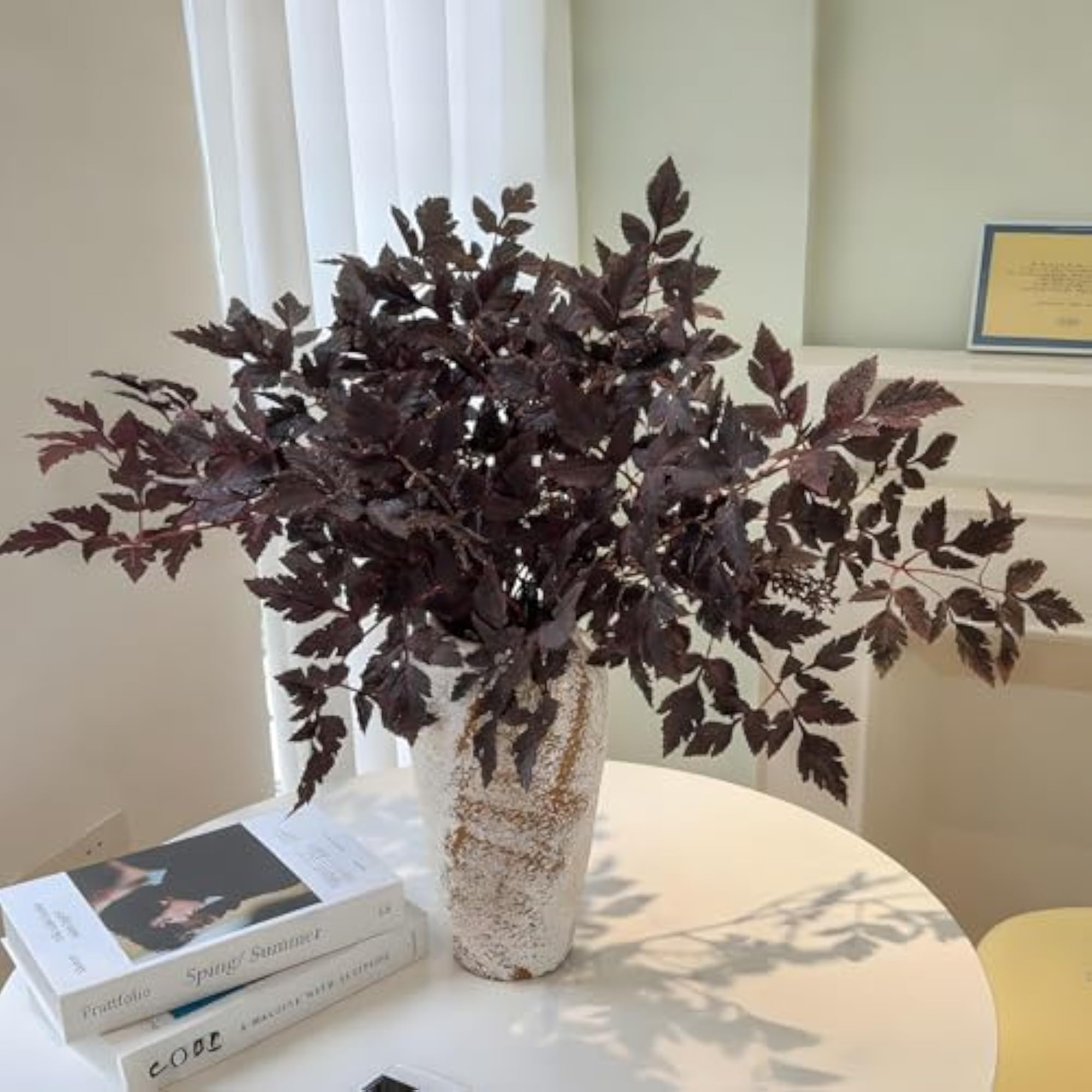 4 Pack Artificial Cimicifuga Leaf Spray for Table Decor